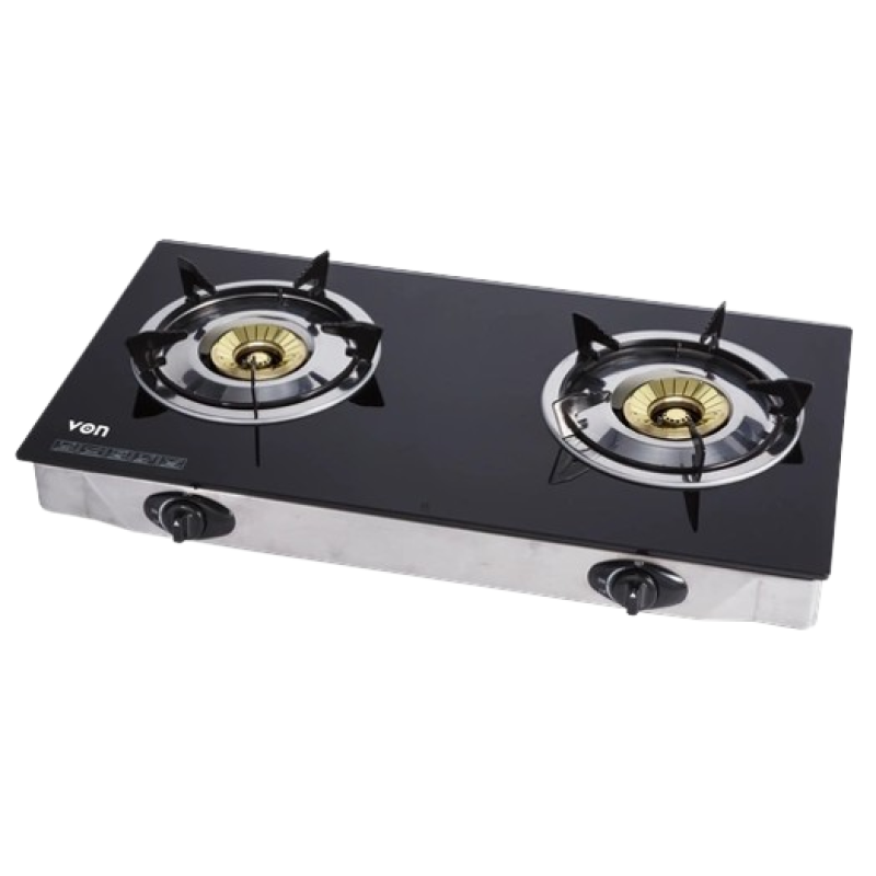 VON VCT2BWGG TABLE TOP 2 BRASS BURNER -GLASS