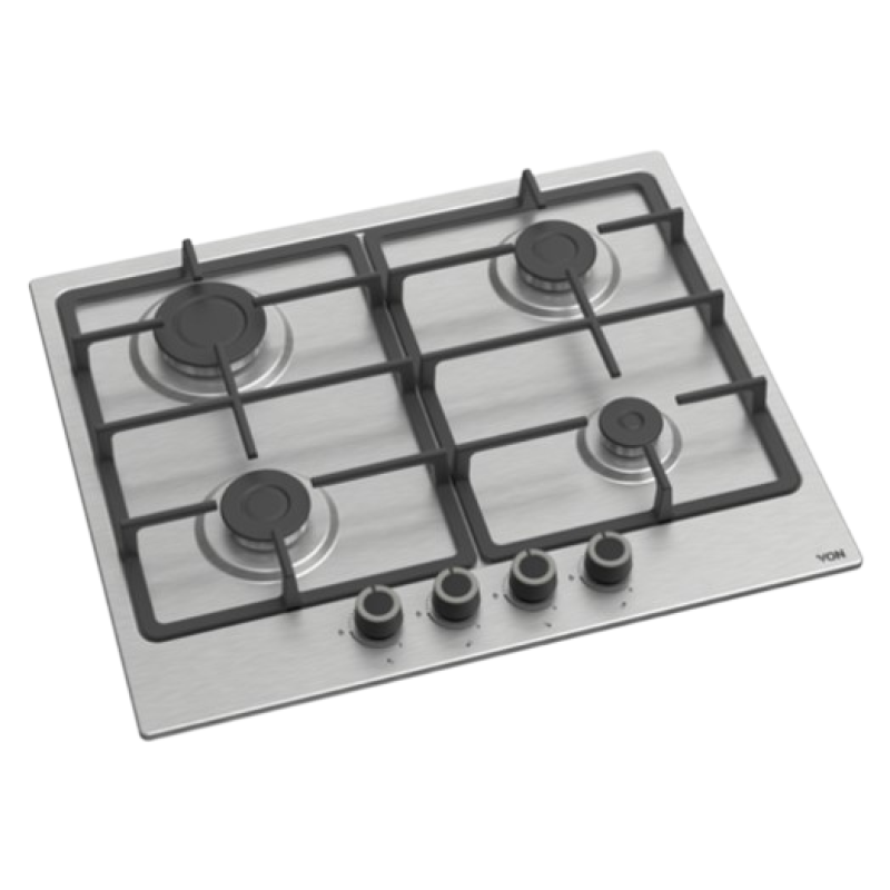 VON VBBG6041NFX 4 GAS HOB COOKER VON VBBG6041NFX 4 GAS HOB COOKER
