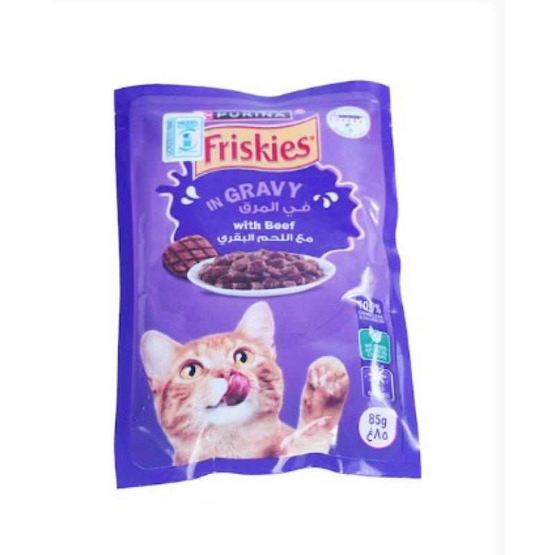 Purina Friskies Cat Food In Gravy With Beef 85g