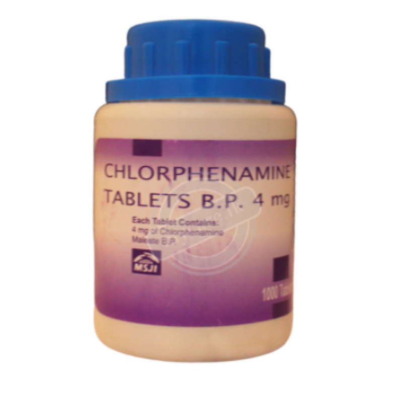Chlorpheniramine 4mg Tabs 1000s