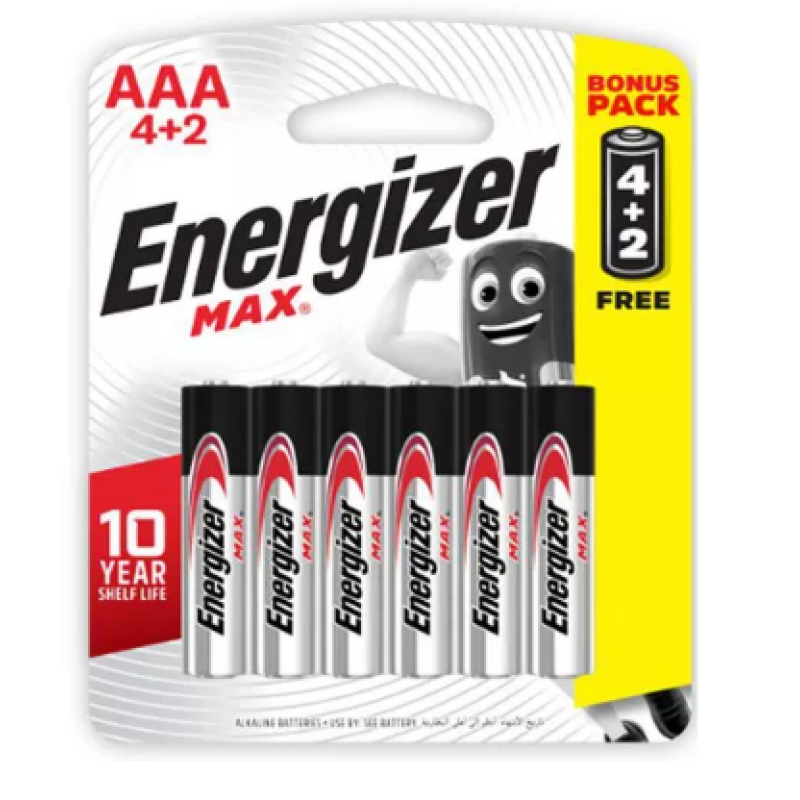 Energizer Max Aaa (4+2) Batteries
