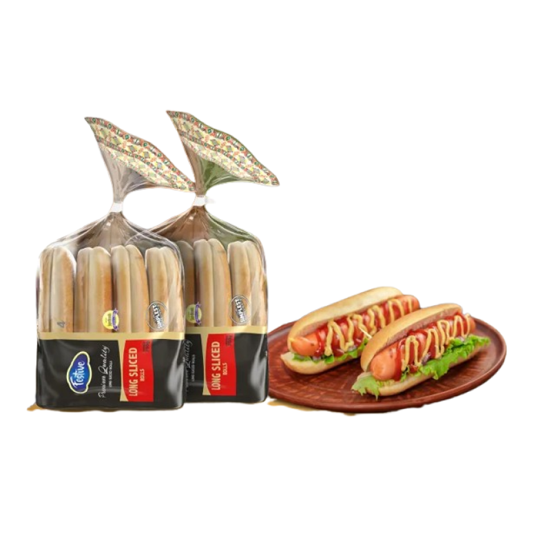Festive Long Sliced Rolls 4's 350g Festive Long Sliced Rolls 4's 350g