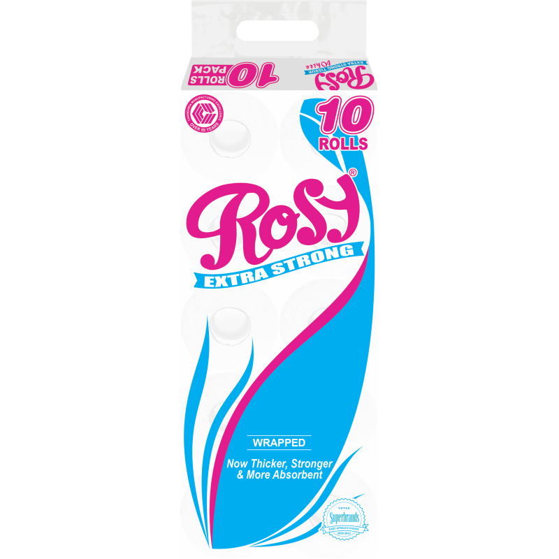 Rosy Toilet Tissue White 40 Rolls Wrapped