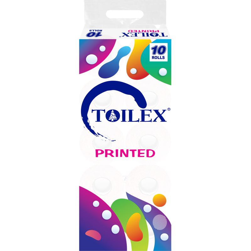 Toilex Toilet Tissue Printed 10 rolls Wrapped