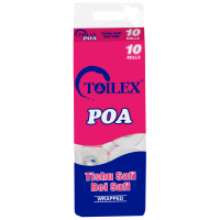 Toilex Toilet Tissue Poa White 10 Rolls Wrapped