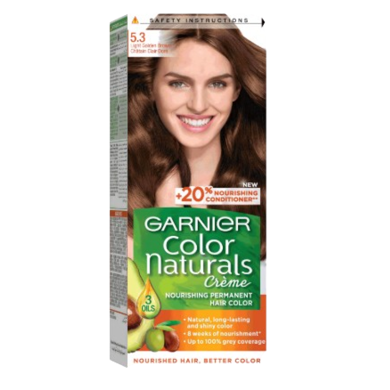 GARNIER COLOR NATURALS HAIR COLOR 5.3 LIGHT GOLDEN BROWN GARNIER COLOR NATURALS HAIR COLOR 5.3 LIGHT GOLDEN BROWN