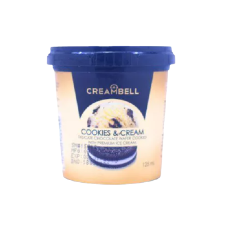 Creambell Cookies and Cream, Ice Cream 125ml Cup 