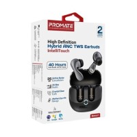PROMATE BATON HYBRID ANC TWS EARBUDS WITH INTELLITOUCH • 40 HRS PLAYBACK • ENC NOISE REDUCTION FOR CLEAR CALLS