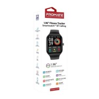 Promate PROWATCH-AM19.BLACK – 1.96” AMOLED Smartwatch with IP68 Water Resistance
