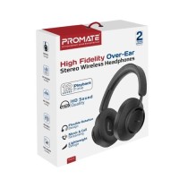PROMATE TAKT OVER-EAR STEREO WIRELESS HEADPHONES • 12 HRS PLAYBACK • AUX MODE • FABRIC AND LEATHER MADE DESIGN