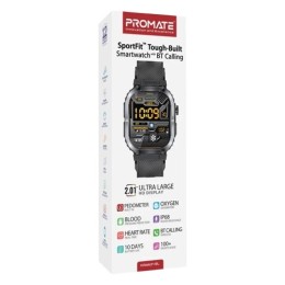Promate XWATCH 2.02" IP68 Water Resistant Sports Tracker Smartwatch with Aluminum Casing
