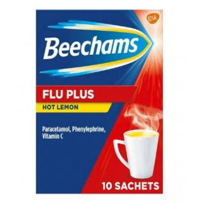 Beechams Flu Plus Hot Lemon 10s