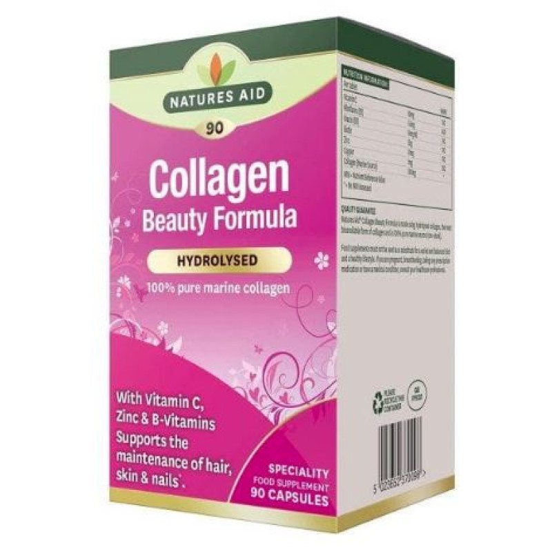 Natures Aid Collagen Beauty Formula Caps 90S