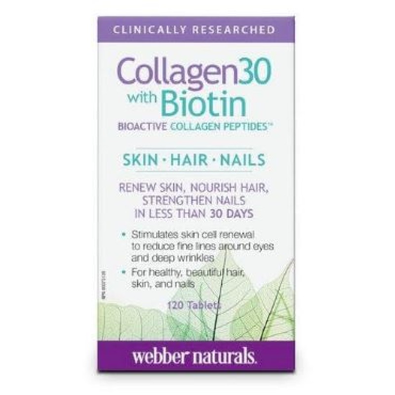 Webber Naturals Collagen 30 With Biotin Tablets 120S