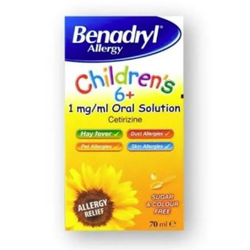 Benadryl allergy children's 6 plus 70ml