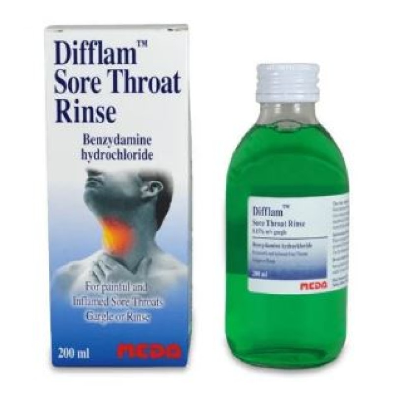 DIFFLAM SORE THROAT RINSE 200ML