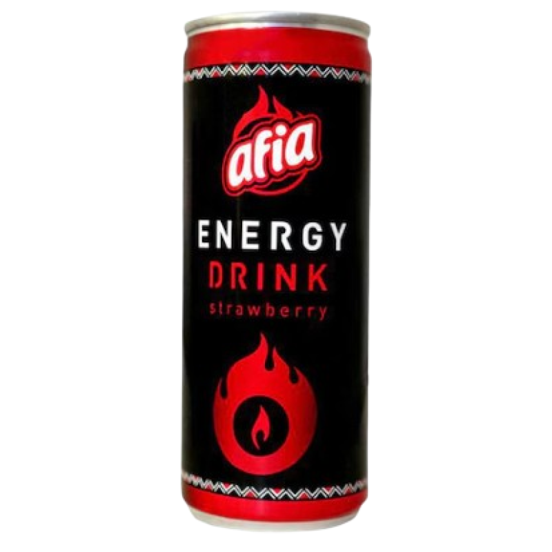 AFIA STRAWBERRY ENERGY DRINK 250ML