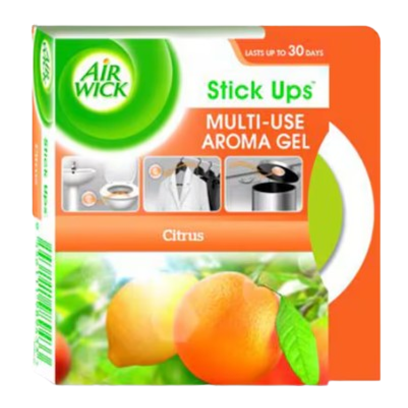 AIRWICK CITRUS STICK UPS AROMA GEL AIR FRESHENER 70G