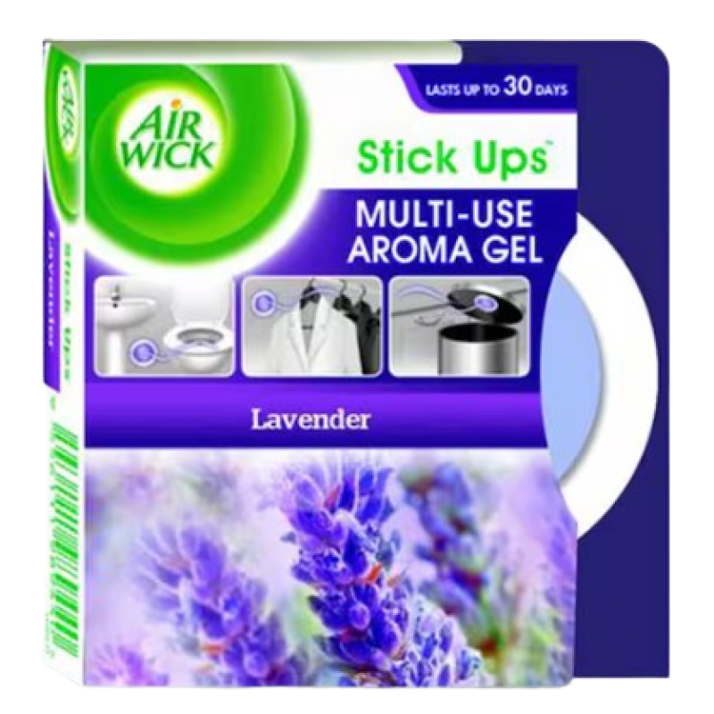 AIRWICK LAVENDER STICK UPS AROMA GEL AIR FRESHENER 70G