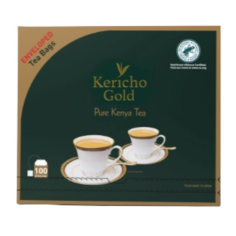 KERICHO GOLD ENVELOPED TEA BAGS 100's