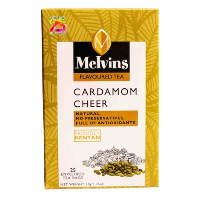 MELVINS CARDAMOM CHEER FLAVOURED TEA BAGS 25's