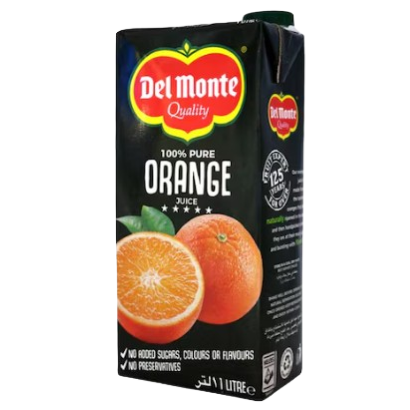 DEL MONTE PURE ORANGE JUICE 1 LITRE