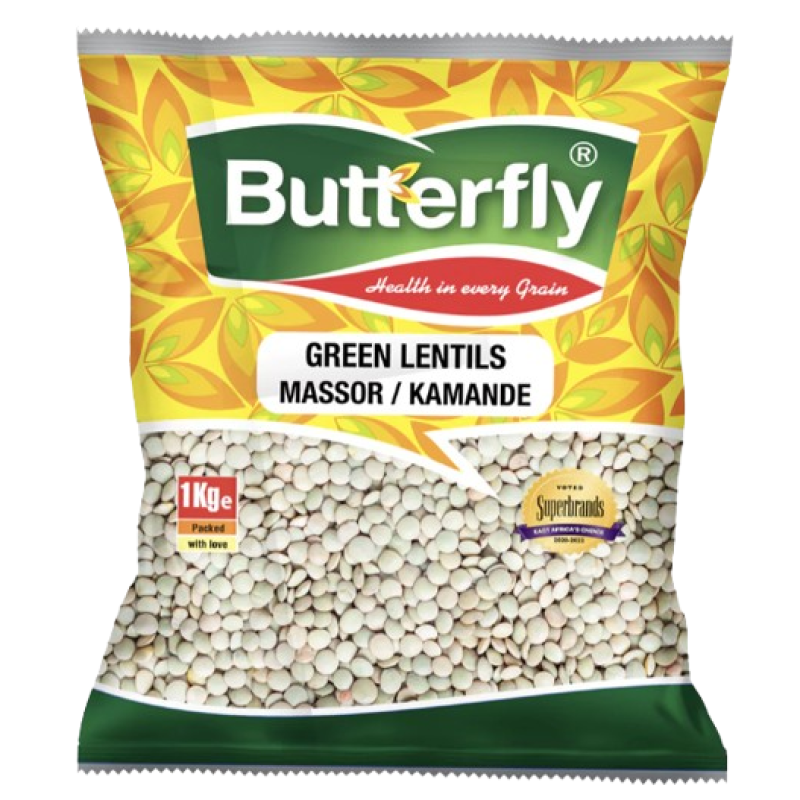 BUTTERFLY GREEN LENTILS (KAMANDE) 500G