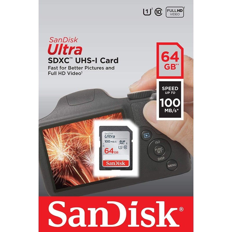 SANDISK 64GB ULTRA SD MEMORY CARD