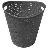 KENPOLY BLACK PLASTIC WASTE PAPER BASKET DUSTBIN
