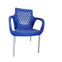 PREMIUM 2 STRONG COMFORTABLE PLASTIC CHAIR WITH METAL TUBING LEGS