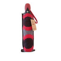 TIANGI FOLDING AUTOMATIC RED PATTERN UMBRELLA