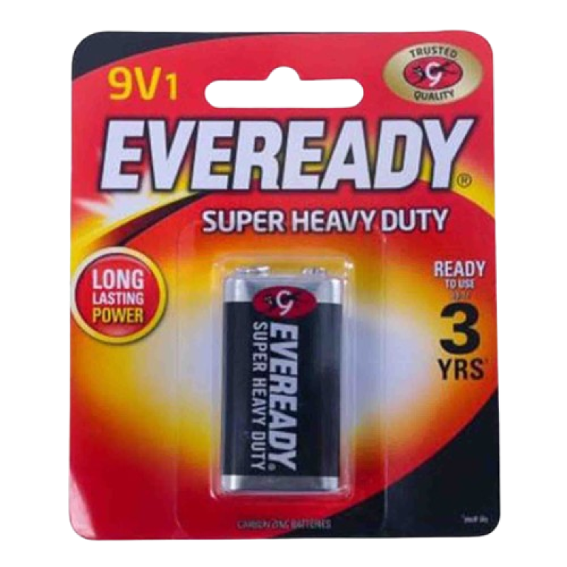 Eveready Super HD 9v Battery -Black  Eveready Super HD 9v Battery -Black