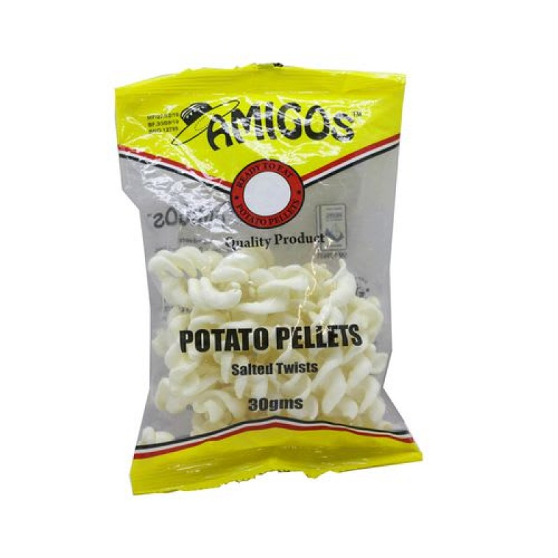 AMIGOS TWISTS SALTED PELLETS 30G AMIGOS TWISTS SALTED PELLETS 30G