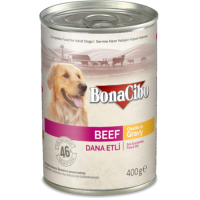 BONA CIBO BEEF CHUNKS IN GRAVY 400G