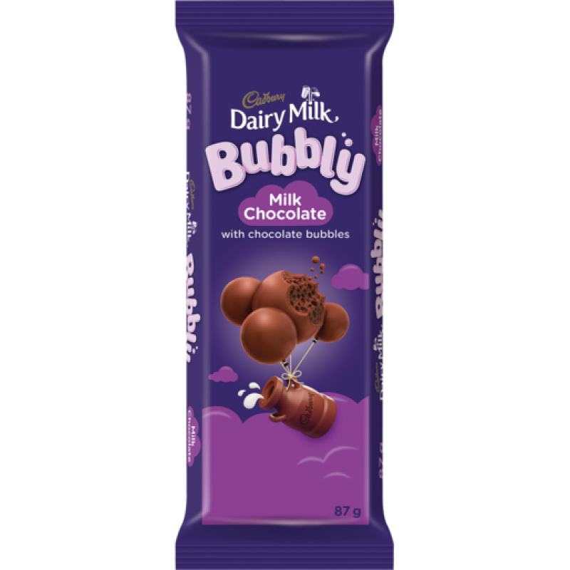 CADBURY BAR DAIRY MILK BUBBLY 87G CADBURY BAR DAIRY MILK BUBBLY 87G