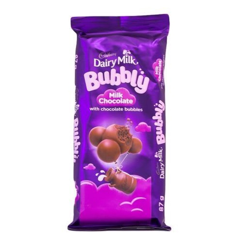 CADBURY BAR DAIRY MILK BUBBLY 87G CADBURY BAR DAIRY MILK BUBBLY 87G