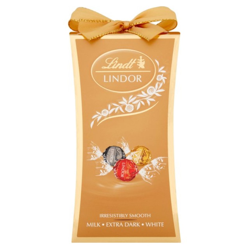 LINDT LINDOR ASSORTED BOW CHRISTMAS GIFT BOX 75G