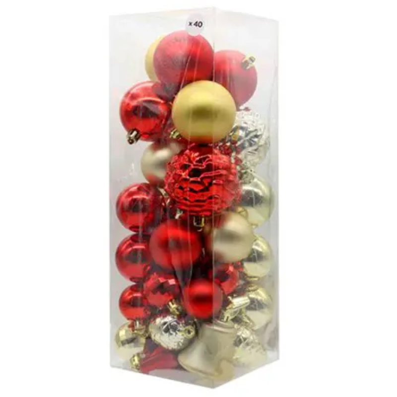 CHRISTMAS BALLS ASORTED 12Pcs