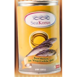 Sea Korus Sardines In Vegetable Oil 155g