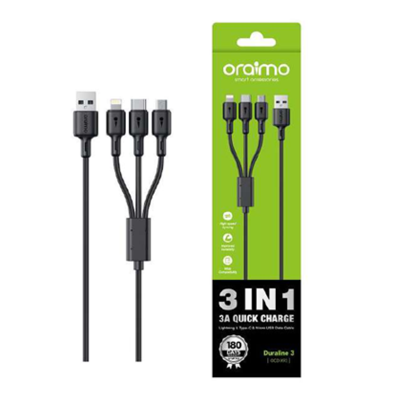 ORAIMO DATA CABLE OCD-X93 3A 1.2 BLACK