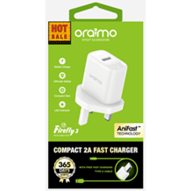 ORAIMO CHARGERKIT U66+L53 UK 2A-WHITE