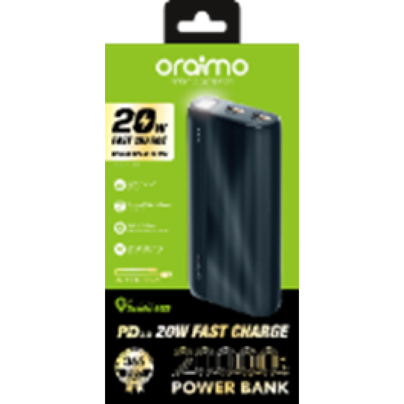 ORAIMO POWERBANK OPB-P204DQ 20KmAh DARK GREY(20W QUICK CHARGE)