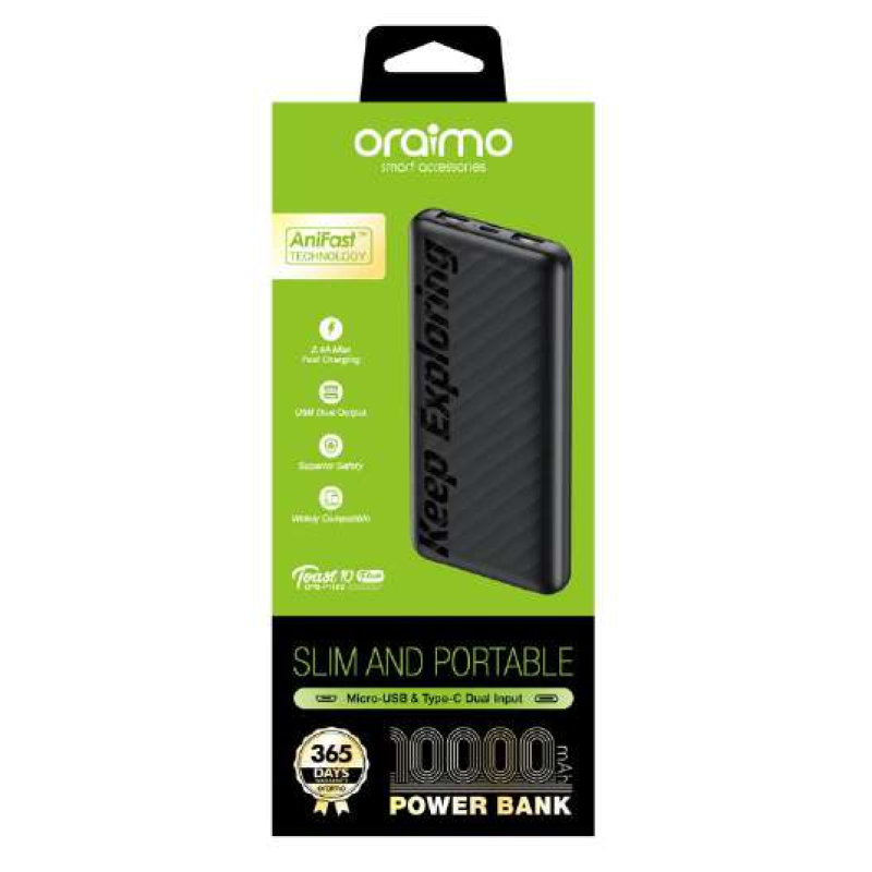 ORAIMO SLIM AND PORTABLE 10000mAh POWER BANK