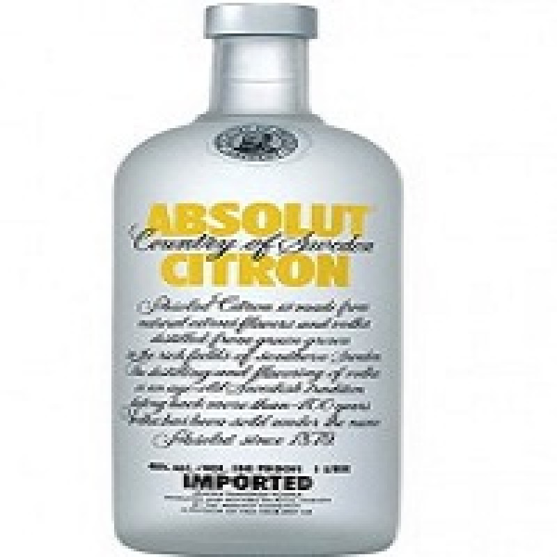 ABSOLUT CITRON VODKA  750ML BOTTLE 