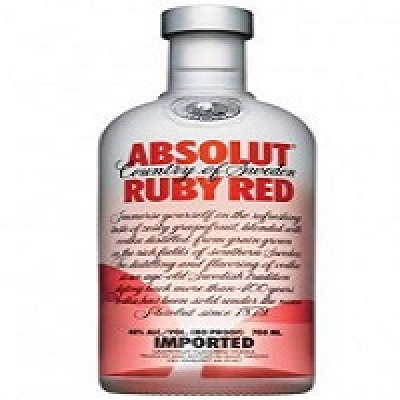 ABSOLUT RUBY RED 750ML VODKA BOTTLE 