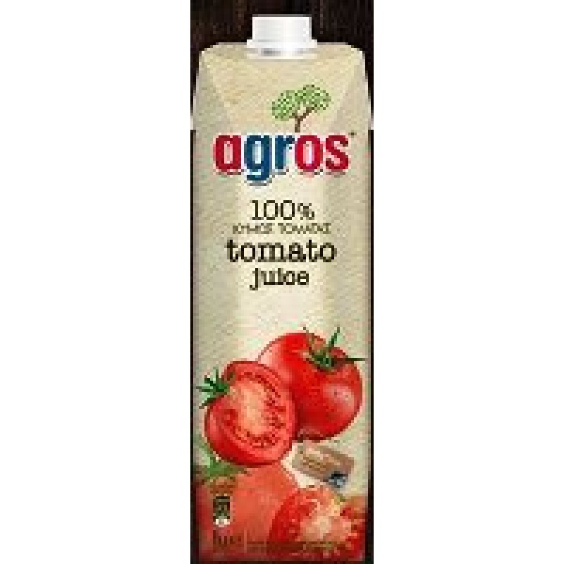 AGROS 100% TOMATO  JUICE 1 LITRE