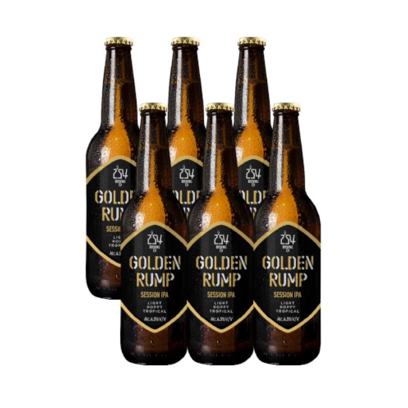 254 GOLDEN RUMP SESSION BEER  330ML 6 PACK