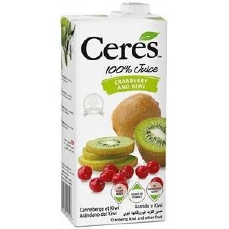 CERES JUICE CRANBERRY AND KIWI 1 LITRE