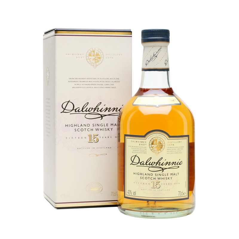 DALWHINNIE 15 YEAR OLD WHISKY 750ML