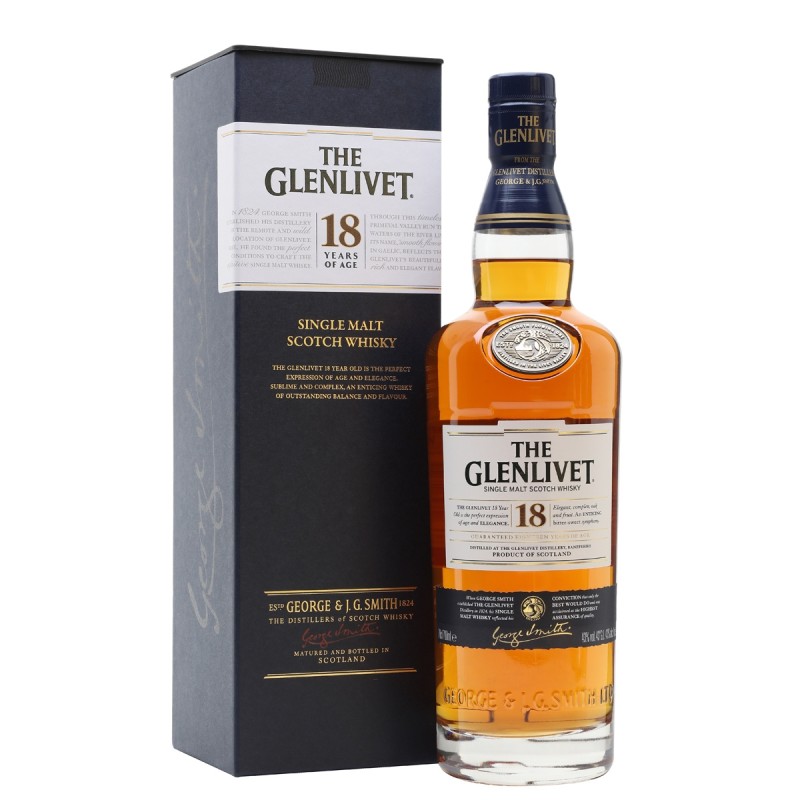 GLENLIVET 18 YEAR OLD WHISKY 700ML